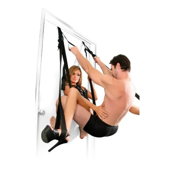 Pipedream Fetish Fantasy Series Adjustable Deluxe Fantasy Door Swing Black - Image 3